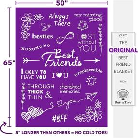 img 3 attached to 👭 Best Friend Blanket: Perfect Birthday & Friendship Gifts for Women & Teen Girls – Long Distance Christmas or Valentines Gift for Her