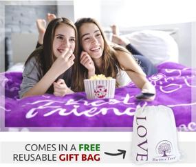 img 2 attached to 👭 Best Friend Blanket: Perfect Birthday & Friendship Gifts for Women & Teen Girls – Long Distance Christmas or Valentines Gift for Her