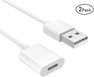 🔌 moko charging adapter cable for apple pencil 1st generation, connector charger for ipad pro 12.9, 10.5, 9.7 / ipad air 3 / ipad mini 5 2019 pen accessories, 2 pack, white logo