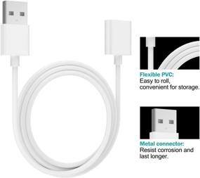 img 1 attached to 🔌 Moko Charging Adapter Cable for Apple Pencil 1st Generation, Connector Charger for iPad Pro 12.9, 10.5, 9.7 / iPad Air 3 / iPad Mini 5 2019 Pen Accessories, 2 Pack, White