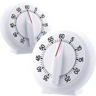 ⏳ manual 60-minute visual timer for kitchen - 2 piece set | countdown ticking clock with clear digits, voice timer | ideal for cooking, baking, gym, homework, or office meetings logo