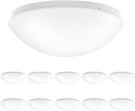 highly efficient 12-pack dimmable led light fixtures ceiling mount, daylight 5000k, 15w 1200lm, cri90+, ul listed 11 inch ceiling lights for bedroom, kitchen, living room логотип