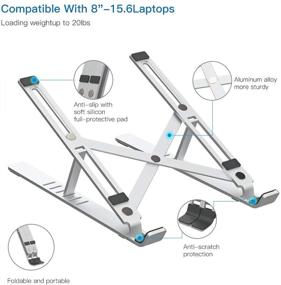 img 2 attached to 🖥️ Toakeli Laptop Stand: Adjustable & Portable Aluminum Stand for MacBook and More 10-15.6” Laptops