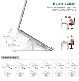 img 1 attached to 🖥️ Toakeli Laptop Stand: Adjustable & Portable Aluminum Stand for MacBook and More 10-15.6” Laptops