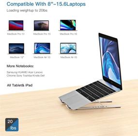 img 3 attached to 🖥️ Toakeli Laptop Stand: Adjustable & Portable Aluminum Stand for MacBook and More 10-15.6” Laptops