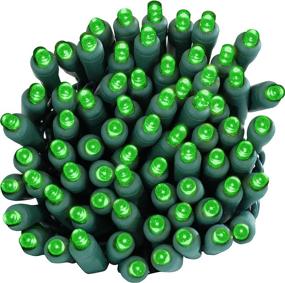 img 4 attached to Sunnydaze LED Christmas Tree Lights - 70-Count 5mm Wide Angle Bulbs - 22-Foot Lighted Length - UL Listed Indoor/Outdoor Holiday String Lights - Green - Electric Plug-In