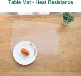 img 2 attached to 🍽️ Washable Translucent Plastic Greengoal Placemats