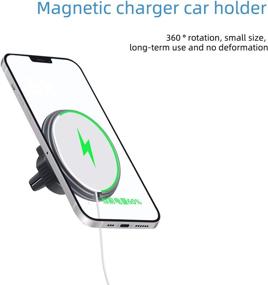 img 2 attached to 🚗 Black Poitcto Air Vent Car Mount - MagSafe Charger Compatible