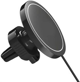 img 4 attached to 🚗 Black Poitcto Air Vent Car Mount - MagSafe Charger Compatible