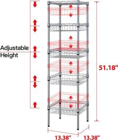 img 1 attached to SINGAYE Storage Shelves Shelving Adjustable