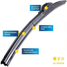 img 2 attached to 🌧️ Enhanced Goodyear Assurance WeatherReady Wiper Blades in 26 Inch & 22 Inch sizes