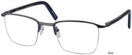 👓 proeyes attitude 2: progressive multifocus reading glasses with anti blue light resin lens, zero magnification on top lens (square gun, up+0.00,down+1.50) logo