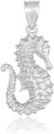 exquisite sea life collection: dazzling 925 sterling silver seahorse pendant logo