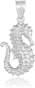img 2 attached to Exquisite Sea Life Collection: Dazzling 925 Sterling Silver Seahorse Pendant