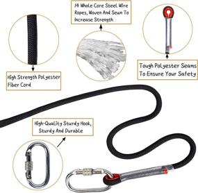 img 2 attached to 🧗 EMEKIAN Outdoor Climbing Rope: 10mm/12mm/14mm, Length Options 10M-30M, Ideal for Escape, Ice Climbing, and Fire Safety Rescue, Includes Non-Slip Gloves