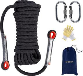 img 4 attached to 🧗 EMEKIAN Outdoor Climbing Rope: 10mm/12mm/14mm, Length Options 10M-30M, Ideal for Escape, Ice Climbing, and Fire Safety Rescue, Includes Non-Slip Gloves