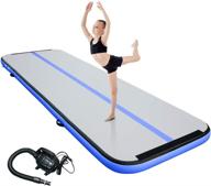 🤸 canway air tumble track inflatable gymnastics mat: versatile 10ft/13ft/16ft/20ft training mat with electric air pump for home, gym & outdoor activities логотип