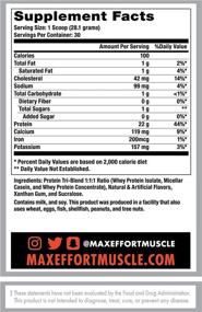 img 3 attached to 🍪 Max Effort Muscle Tri-Blend Protein: Cookies & Cream, Whey Protein, Whey Protein Isolate, Micellar Casein