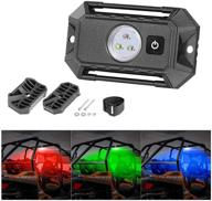 🚙 offroadtown rgb led dome light with switch: universal rzr can-am polaris ranger 4x4 suv led interior light for trucks atv utv, dome & rock light, strobe included! logo