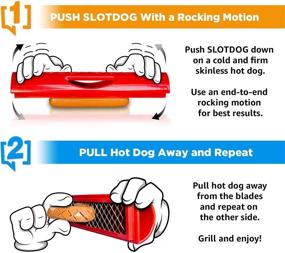 img 2 attached to 🌭 Effortlessly Slice and Grill Hot Dogs with SLOTDOG - 10-Inch Red Slicing Tool