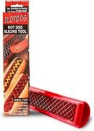 🌭 effortlessly slice and grill hot dogs with slotdog - 10-inch red slicing tool logo