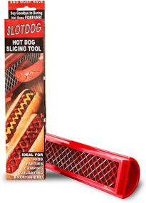 img 4 attached to 🌭 Effortlessly Slice and Grill Hot Dogs with SLOTDOG - 10-Inch Red Slicing Tool