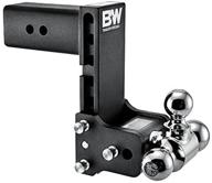 π b&w trailer hitches tow & stow - 3" receiver, tri-ball (1-7/8" x 2" x 2-5/16"), 7.5" drop, 21,000 gtw - ts30049b: efficient towing solution logo