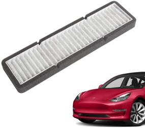 img 4 attached to XTechnor Tesla Model 3 Air Intake Filters Cabin Air Vent Inlet 🌬️ with Activated Carbon for HVAC Air Conditioning - Fits 2017-2020 Tesla Model 3