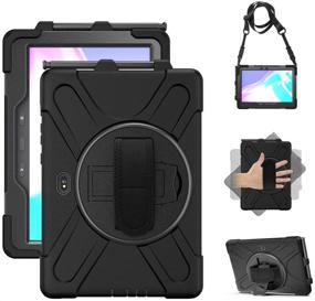 img 4 attached to 📱 Samsung Galaxy Tab Active PRO 10.1 Case - Ultimate Protection with 360 Stand, Handle, and Shoulder Strap - Black