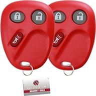 keylessoption keyless entry remote control car key fob replacement for lhj011-red (pack of 2) logo