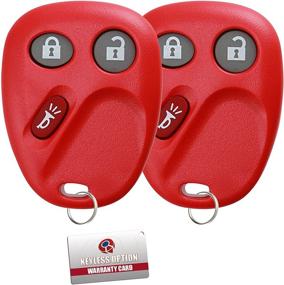 img 2 attached to KeylessOption Keyless Entry Remote Control Car Key Fob Replacement For LHJ011-Red (Pack Of 2)