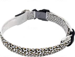 img 3 attached to Safety LED Dog Collar: USB Rechargeable & Stylish Patterns for Optimum Visibility. Choose from White Camo, Purple Leopard, or White Leopard. Fast Flash, Slow Flash, or Steady Bright Modes.