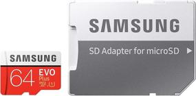 img 1 attached to 📷 Samsung EVO Plus 64GB microSDXC UHS-I U3: Ultimate Full HD & 4K UHD Memory Card + Adapter (MB-MC64HA)