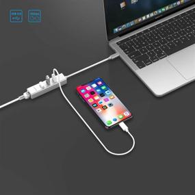 img 2 attached to 🔌 LENTION USB C Hub with Gigabit Ethernet, 3-Port USB 3.0, Ultra Slim for 2021-2016 MacBook Pro 13/15/16, New Mac Air/iPad Pro, Chromebook & More - Stable Driver Adapter (CB-C23s, Silver)