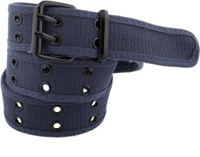 img 1 attached to 👦 Stylish Kids Canvas Two Hole Belt: Ideal Boys' Accessory for All Occasions