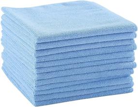 img 4 attached to 🧺 Professional Grade 12-Pack Blue Extra-Thick Microfiber Cleaning Cloths for Superior Cleaning