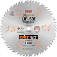 🔪 cmt 256.050.10 itk 10-inch industrial combination saw blade with 50 teeth, 1ftg+4atb grind and 5/8-inch bore logo