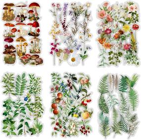 img 4 attached to Monet Flower Stickers: 6 Pack Assorted Clear PET Stickers for Scrapbooking, Planner, Journals, and DIY Crafts