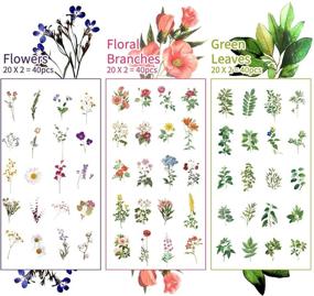 img 2 attached to Monet Flower Stickers: 6 Pack Assorted Clear PET Stickers for Scrapbooking, Planner, Journals, and DIY Crafts