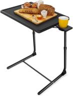 loryergo tv tray: adjustable folding table with multiple heights & tilt angles, cup holder, ideal for eating, working & relaxing on couch and bed logo