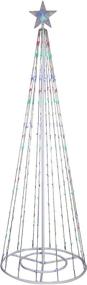 img 4 attached to 🎄 Alpine Corp LUC138MC Tall Artificial Christmas Tree, Multi-Color Lights, Star Topper - 83 Inches