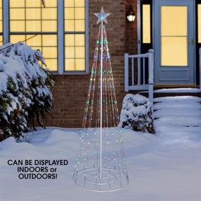 img 1 attached to 🎄 Alpine Corp LUC138MC Tall Artificial Christmas Tree, Multi-Color Lights, Star Topper - 83 Inches