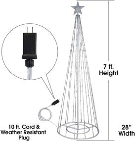 img 2 attached to 🎄 Alpine Corp LUC138MC Tall Artificial Christmas Tree, Multi-Color Lights, Star Topper - 83 Inches