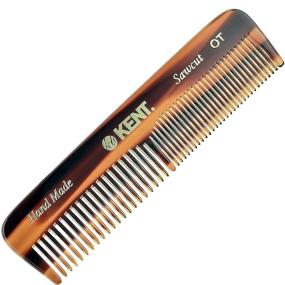 img 4 attached to 👩 Handmade Kent A OT Fine / Wide Tooth Hair Pocket Comb - Ideal for Hair, Beard, and Mustache Grooming. Suitable for Men, Women, and Kids with Coarse / Fine Hair. Saw Cut, Hand Polished, and Proudly Made in England