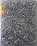 kwan crafts christmas snowflake plastic embossing folders for card making & scrapbooking - ideal for paper crafts, 12.1x15.2cm size logo