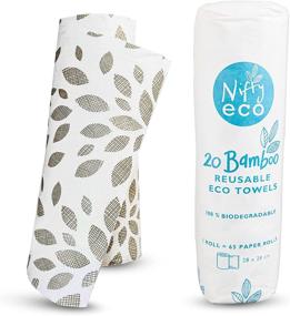 img 4 attached to Eco Friendly Reusable Bamboo Paper Towels - Biodegradable & Washable - Heavy Duty & Absorbent - Multipurpose - 1 Roll, 6 Months Supply