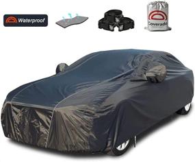 img 4 attached to 🚗 Coverado Waterproof All Weather Full Car Covers - Heavy Duty Indoor Outdoor Protection for Automobiles - Sun Rain UV Resistant Forros para Carros - Perfect Fit for Hatchback (160"-172")