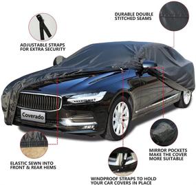 img 3 attached to 🚗 Coverado Waterproof All Weather Full Car Covers - Heavy Duty Indoor Outdoor Protection for Automobiles - Sun Rain UV Resistant Forros para Carros - Perfect Fit for Hatchback (160"-172")