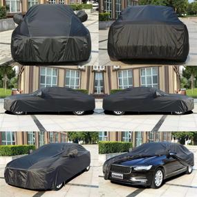 img 2 attached to 🚗 Coverado Waterproof All Weather Full Car Covers - Heavy Duty Indoor Outdoor Protection for Automobiles - Sun Rain UV Resistant Forros para Carros - Perfect Fit for Hatchback (160"-172")