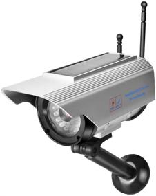 img 1 attached to 🔒 Enhanced Security with Solar Powered LED Dummy Camera - Simulated Video for Indoor & Outdoor Surveillance